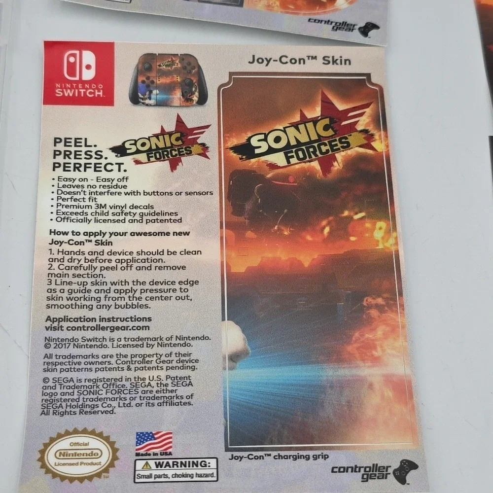 Sonic Forces - Bonus Edition (Nintendo Switch, 2017) COMPLETE CIB SKINS UNUSED!!